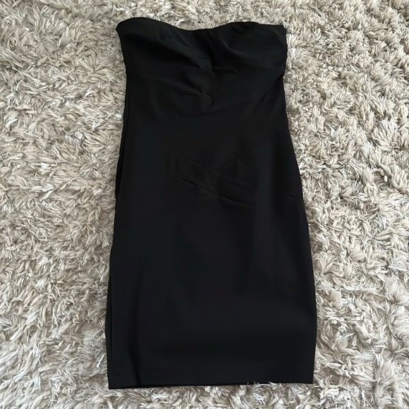 ZARA BLACK TUBE MINI DRESS STRAPLESS - Picture 10 of 10